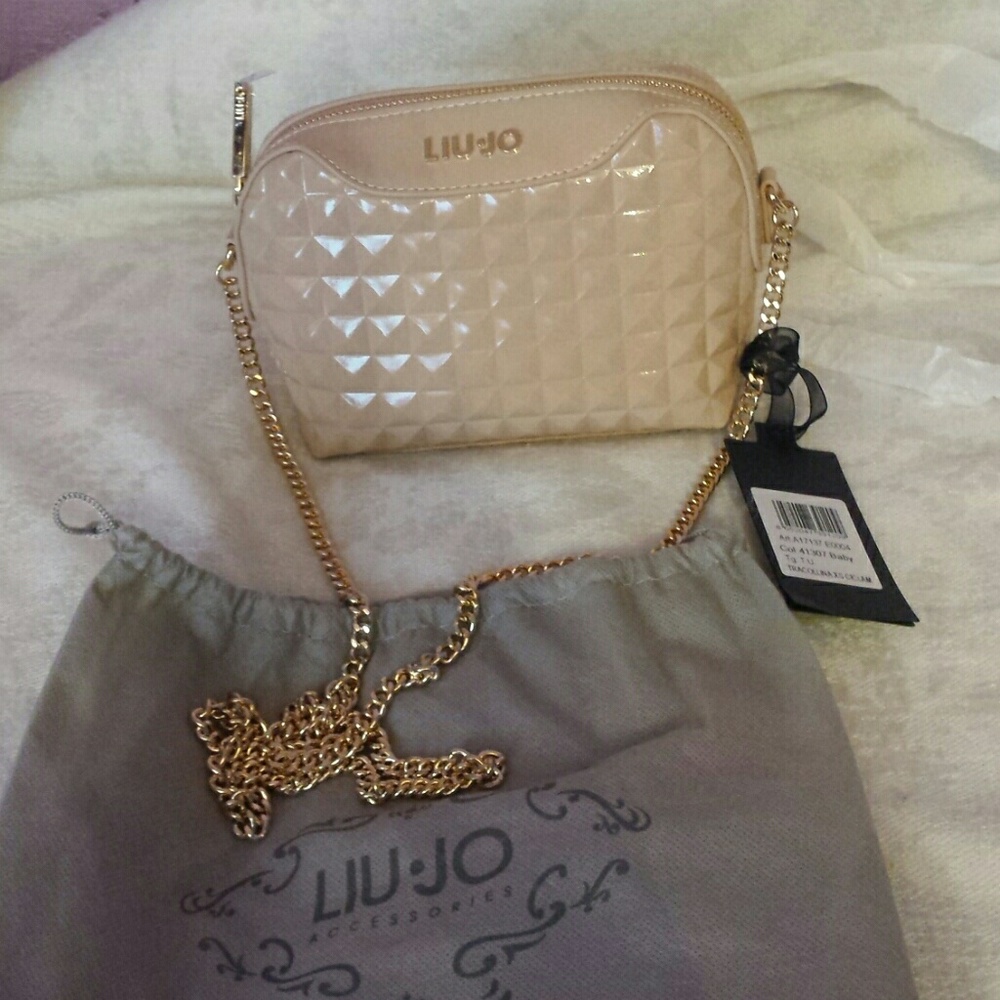 LiuJo small patent leather beige bag